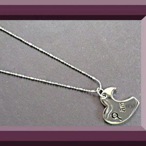 18KRP Half Heart Amour Design Necklace For Her
